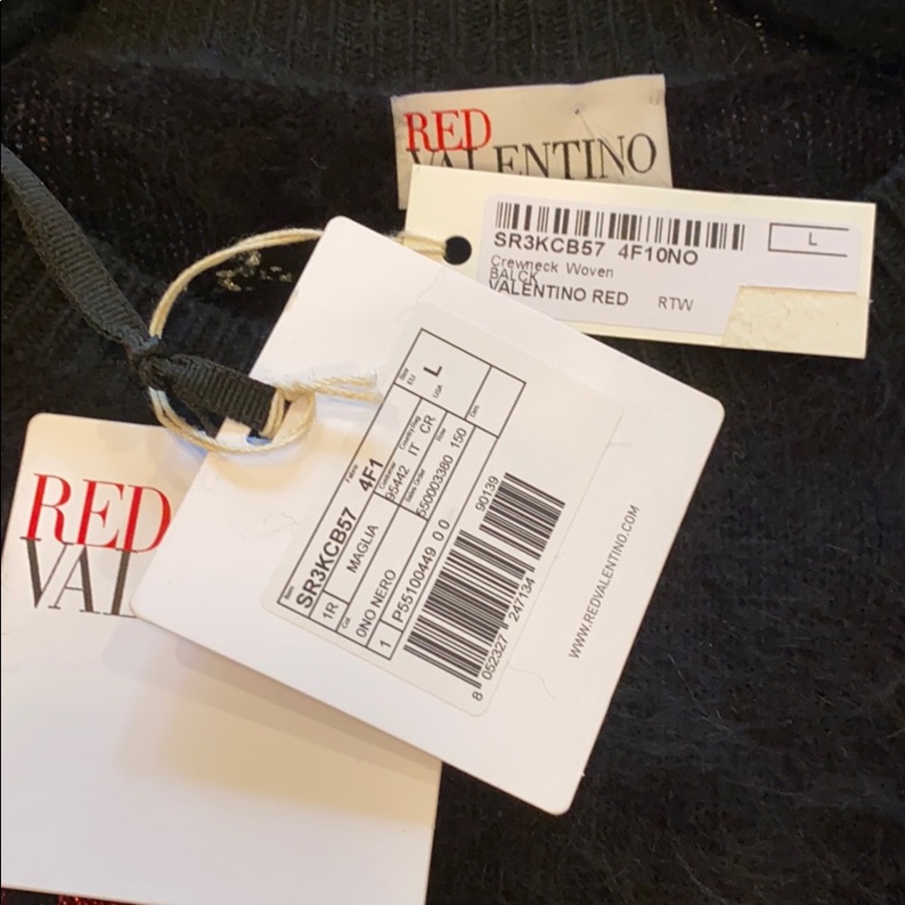 NWT RED Valentino Hearts Intarsia Angora Sweater - Picture 8 of 13